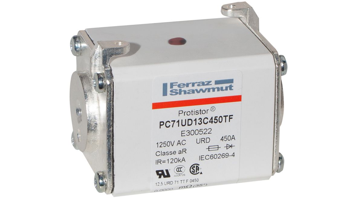 E300522 - Protistor SB fuse-link aR, 1300VAC, size 71, 450A, TTF threaded terminals